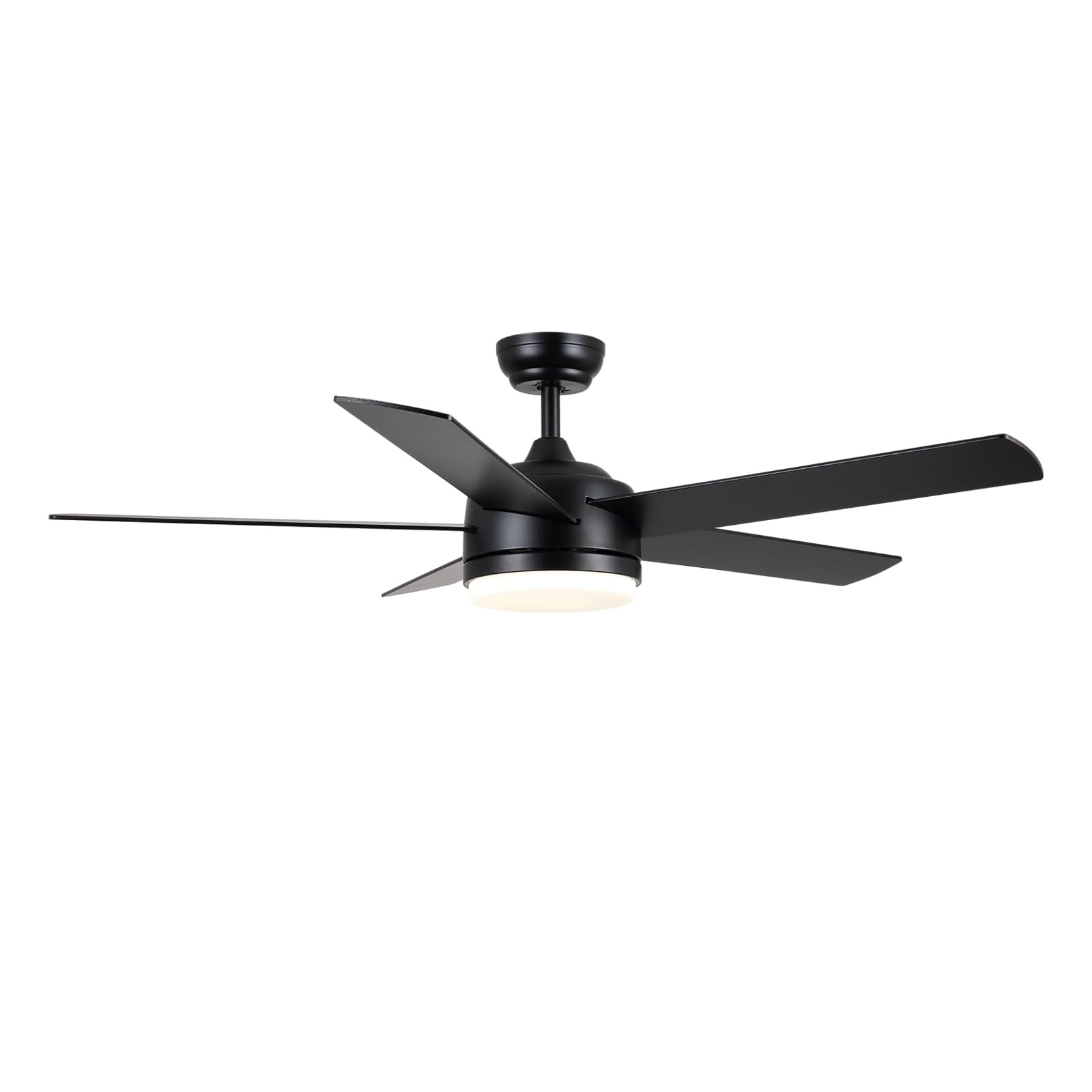 YUHAO 52 inch Black Ceiling Fan with Lights and Remote Control