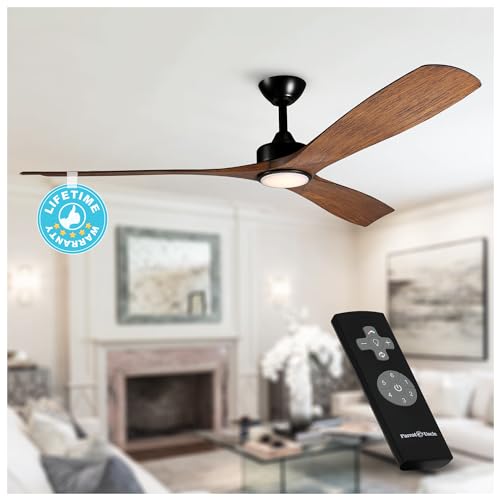 Parrot Uncle Ceiling Fans with Lights 60 Inch Large Ceiling Fan with Remote Control