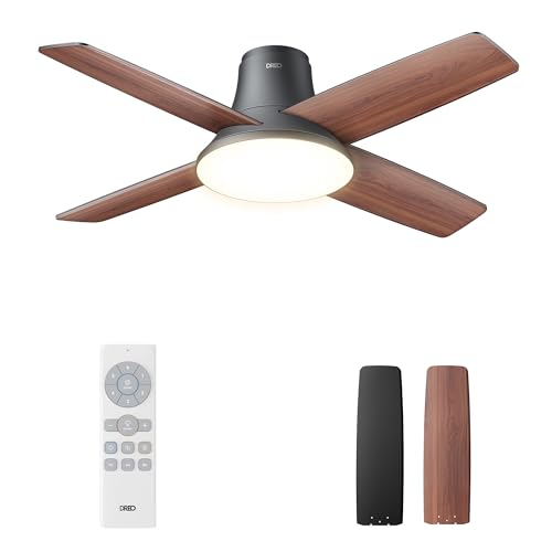 Dreo 44'' Ceiling fans with Lights and Remote, 6-Level Dimmable Lighting & 5-Color Tone