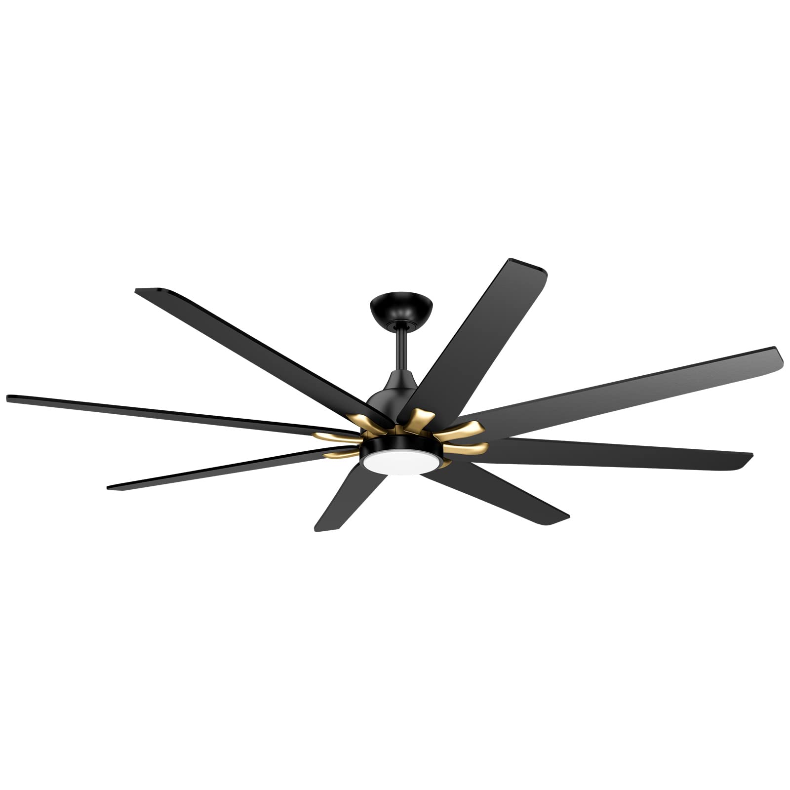 wurzee 72" Large Industrial Ceiling Fans with Light, 6 Speed, Reversible DC Motor