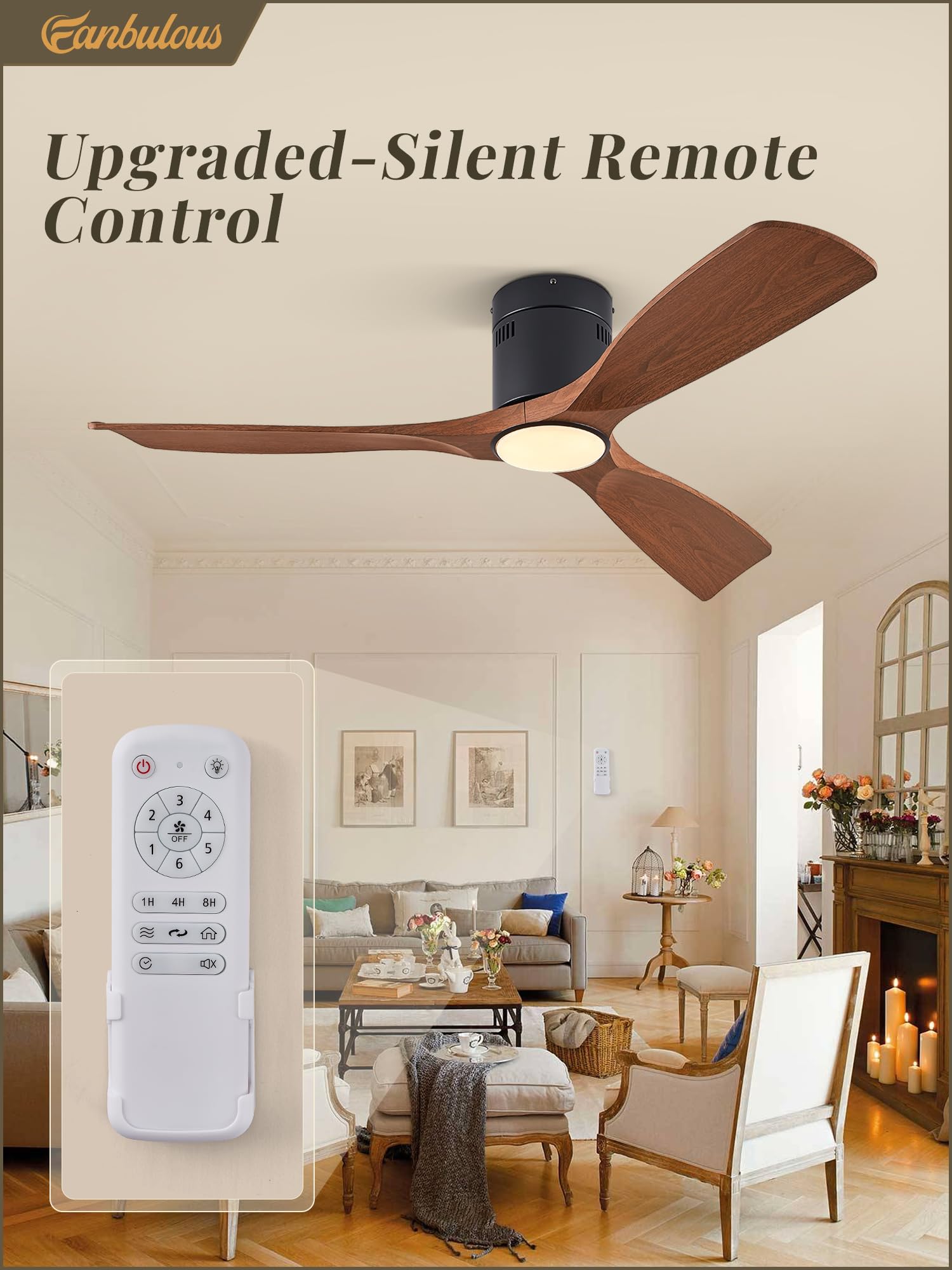 Fanbulous 52" Ceiling Fans with Lights and Remote Control